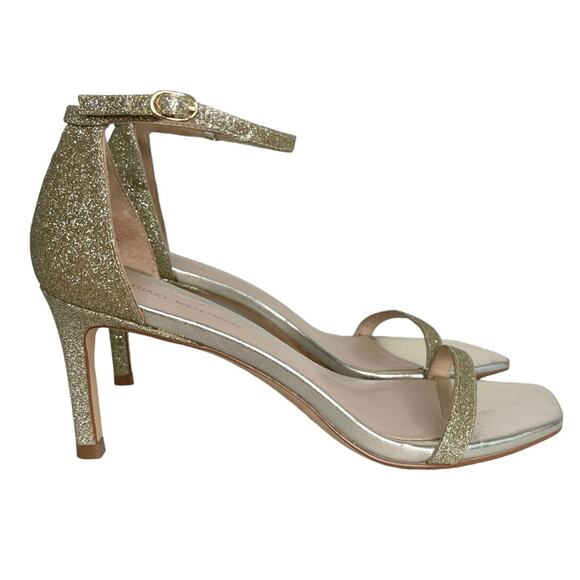 Stuart Weitzman Amelina Giltter Sandals 6 - Picture 4 of 10